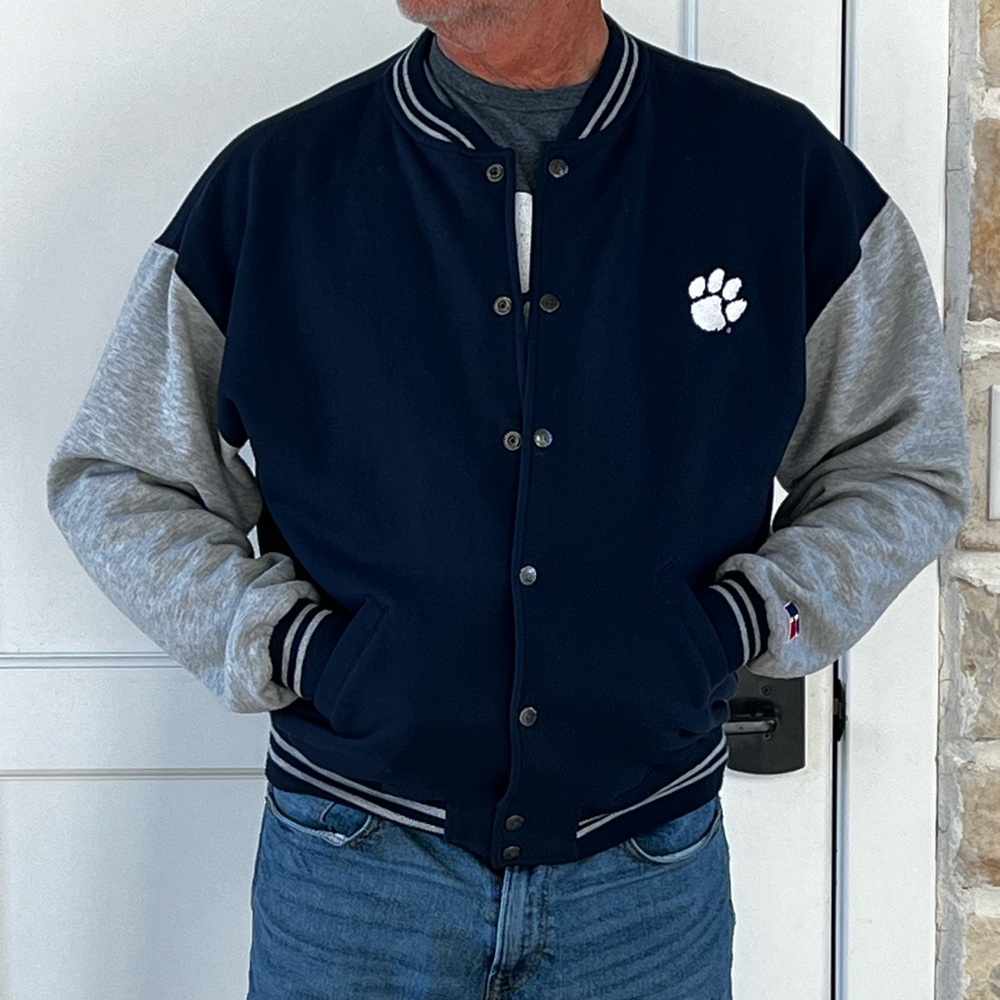 Penn State Navy and Gray Varsity Jacket